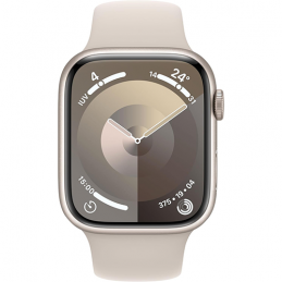 Apple Watch Series 9 GPS 45mm Starlight Aluminium Case Sport Band M/L - Starlight EU