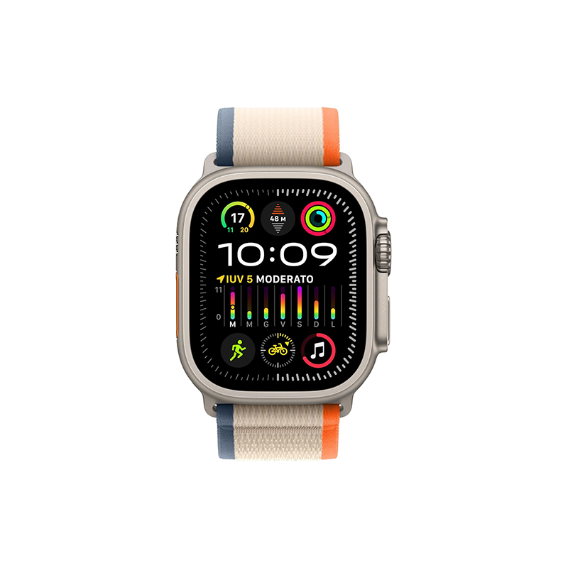 Apple Watch Ultra 2 GPS+Cellular 49mm Titanium Case Trail Loop M/L - Orange/Beige EU