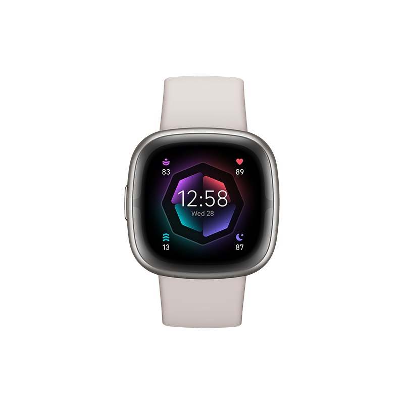 Google Fitbit Sense 2 - Lunar White/Platinum Aluminum EU Google Fitbit Sense 2 - Lunar White/Platinum Aluminum EU