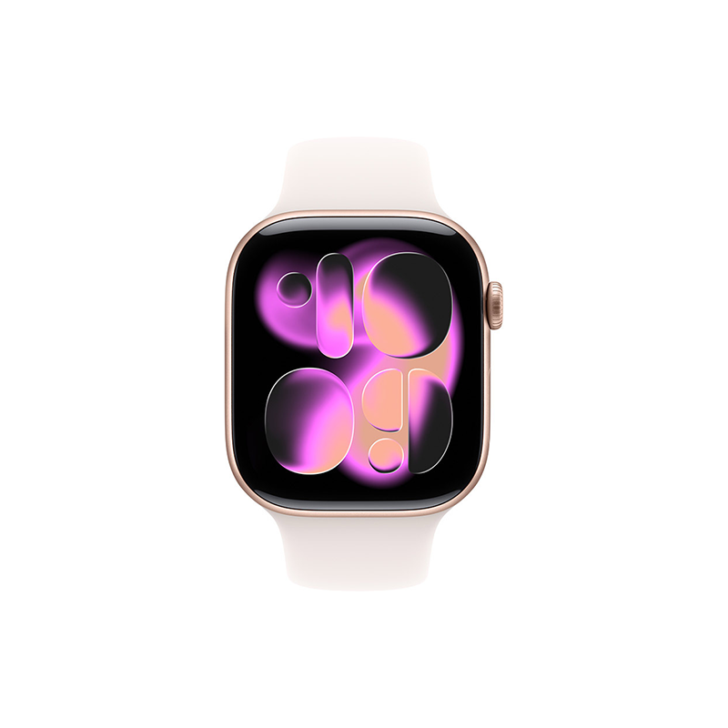 Apple Watch Series 11 GPS 46mm Rose Gold Aluminum Case Sport Band S/M - Light Blush EU