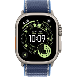 Apple Watch Ultra 3 (2025) 5G 49mm Natural Titanium Case Trail Loop S/M - Blue/Bright Blue EU