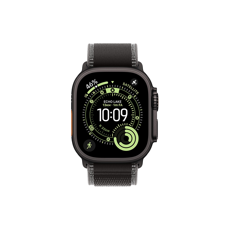 Apple Watch Ultra 3 (2025) 5G 49mm Black Titanium Case Trail Loop M/L - Black/Charcoal EU