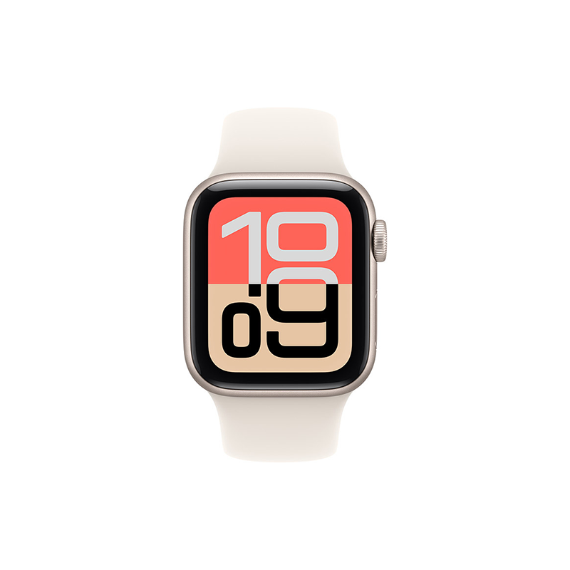 Apple Watch SE 3 (2025) GPS 40mm Starlight Aluminum Case Sport Band S/M - Starlight EU