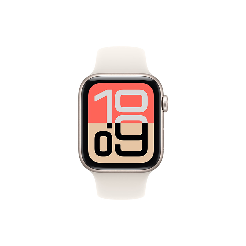 Apple Watch SE 3 (2025) GPS 44mm Starlight Aluminum Case Sport Band S/M - Starlight EU