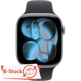 Apple Watch Series 11 GPS 46mm Space Grey Al Case Sport Band S/M Black EU Aperto