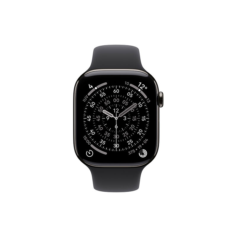 Apple Watch Series 11 GPS+Cellular 46mm Slate Tit. Case SB S/M - Black EU