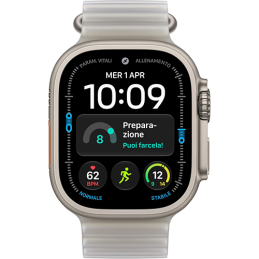 Apple Watch Ultra 4 (2026) 5G 49mm Natural Tit. Case Ocean Band - Translucent Grey EU