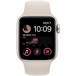 Apple Watch SE (2022) GPS 40mm Starlight Aluminium Case Sport Band - Starlight EU